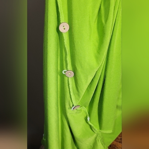 Ubu bamboo length adjustable tropical green sleeveless dress Medium - Picture 7 of 7